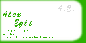 alex egli business card